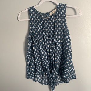 Loft XS Blue & White Tank Top